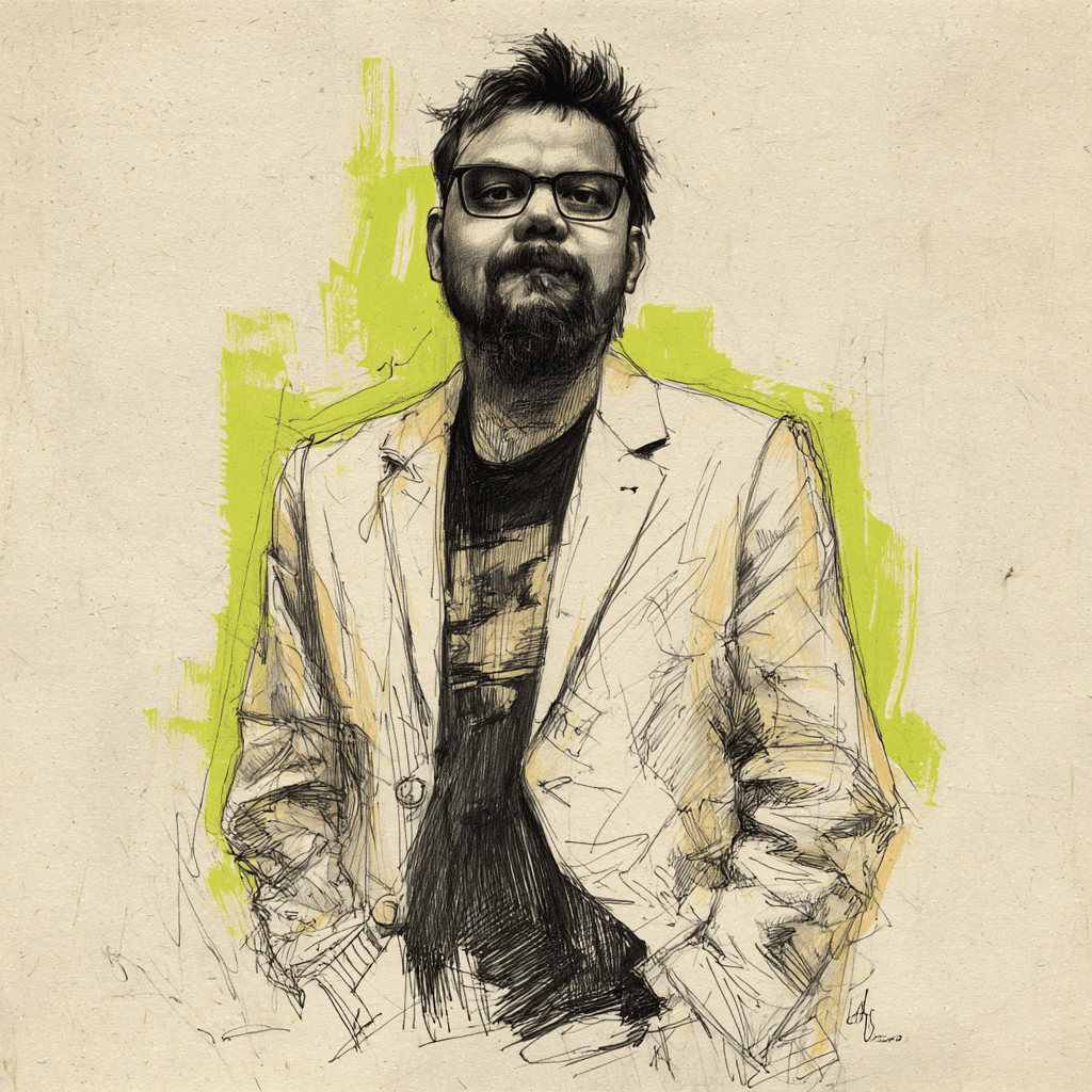 Illustrated portrait of Ritwik